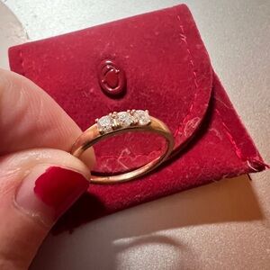 Aurate 14K Rose Gold Diamond Ring Size 5.5